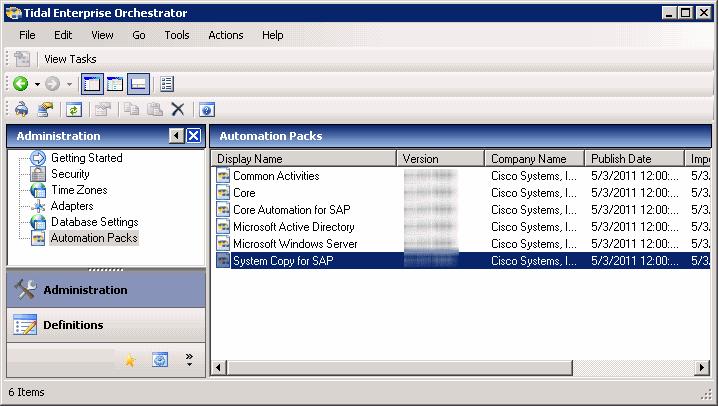 Accessing Automation Pack Properties Chapter 2 Understanding the Automation Pack Content Accessing Automation Pack Properties Users can access the automation pack properties from the Administration
