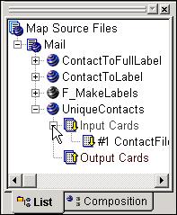 Using the UNIQUE Function Copying an Input Card to an Output Card To copy the ContactFile input card to an output card