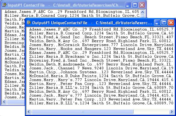 Using the UNIQUE Function Summary Save the Mail.mms map source file to retain changes to the UniqueContacts map. Summary The Mail.