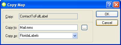 Copying the ContactToFullLabel Map Using the EXTRACT Function 4 Click OK.