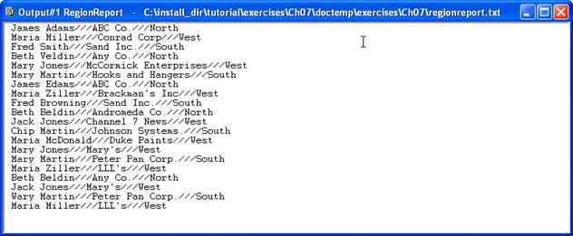 Using Cross-Referenced Data Creating the RegionReport_SEARCHUP Map Optional Exercise Copy the RegionReport executable map in the Customer.
