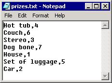 Using the CHOOSE Function Raffle.mtt Type Tree PrizeFile Group Type Create the PrizeRecord group type to represent the data in the prizes.txt file.