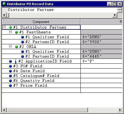 Partitioning Types To Simplify Map Rules Deliver Map Source File In the Distributor Forecast Record Data group window, when Distributor Partner is expanded, the nested component numbers are shown.