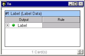 Mapping Basics Map Rules To contract the icon in the Label output card 1 Click the minus sign (-) to the left of the Label group type to hide its components.