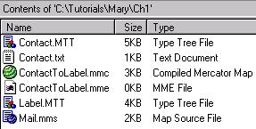 Results If no errors occur, executing the Build command generates the following files in the same folder as the map source file: ContactToLabel.