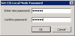 Type a password in the 'Enter new password' text box and retype the password in the 'Confirm password' text box. This password can be used to enable Local Mode.
