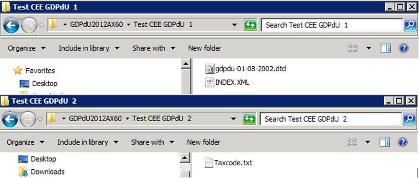 Export file result: Folders and index file