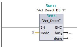 3 Principle of Operation 3.5 Functionality of the Act_Deact block 3.5 Functionality of the Act_Deact block The Act_Deact function block is used to activate or deactivate the IO devices. 3.5.1 Program structure Figure 3-8 Act_Deact SFC D_ACT_DP 3.