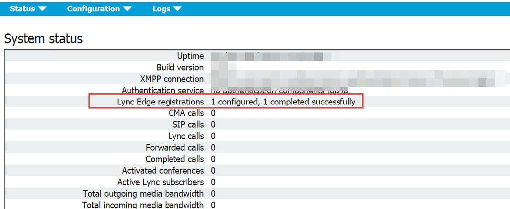 Repeat this process for each callbridge on the cluster. Step 2. Verify the Skype user is configured and registered on Cisco Meeting Server (CMS). Navigate to Status > General.