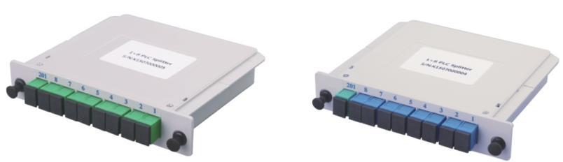 FTTH Splitter Distribution Box This series splitter distribution box is suitable for insert-type splitter module, they are used as a termination point for the feeder cable to connect with drop cable