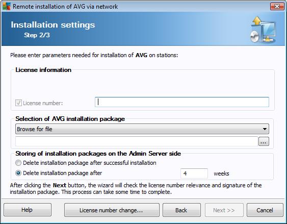 For proper remote installation, the wizard will first check whether AVG is already present on the target station, then transfer the AVG installation files and process the installation accordingly.