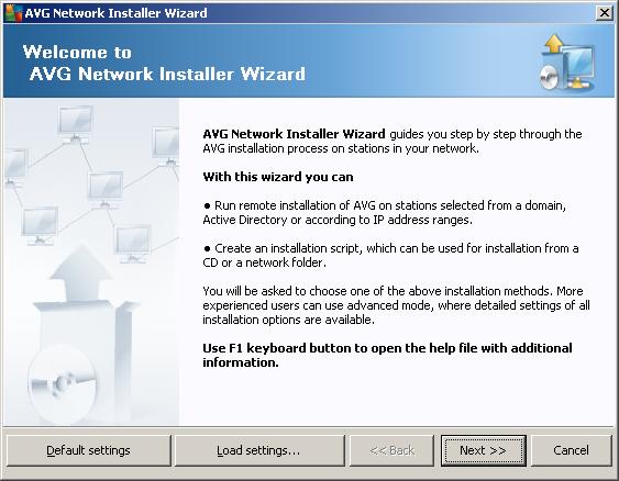 5. AVG Network Installer Wizard Advanced Mode Note: This chapter describes the standalone version of AVG Network Installer Wizard.