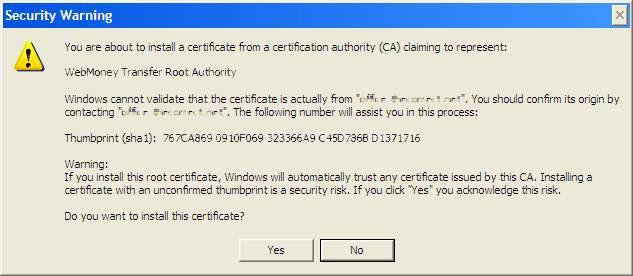 My self-signed certificate will be installed as a trusted root certificate. 2. Mozilla Firefox: a. 1.