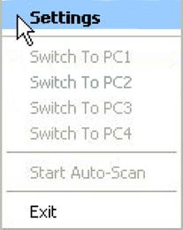 From within the KVM Switcher software, you also have the option to fix the audio/ MIC channel to the selected