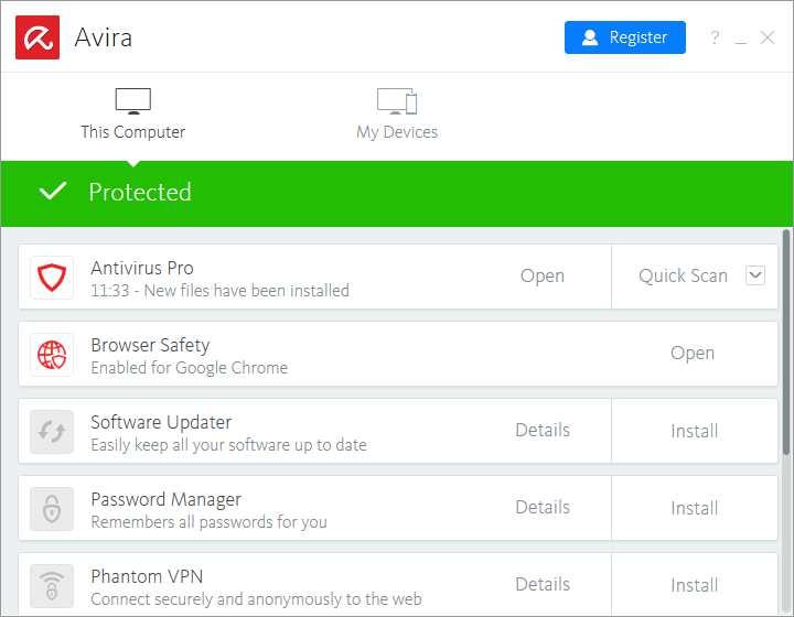 Installing the product To install Avira Antivirus Pro, you just run the installer and click Accept and Install.