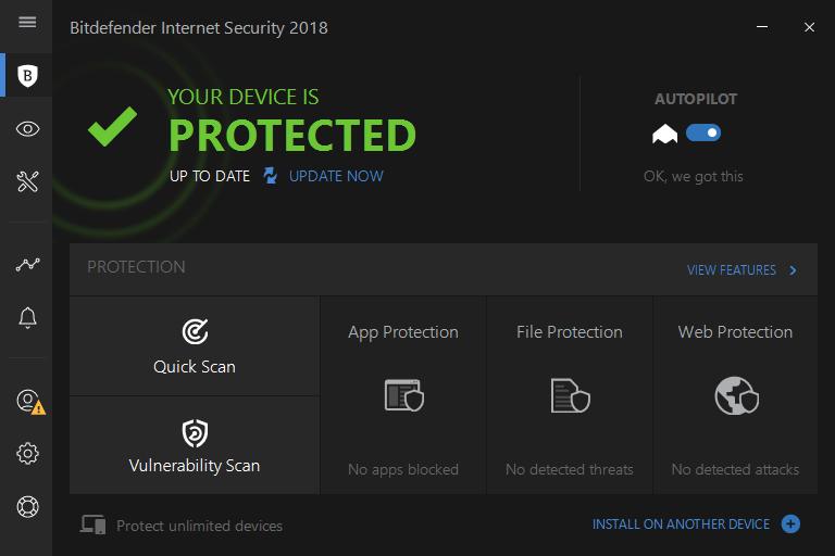 Bitdefender Internet Security Which versions of Windows does it work with? Windows 7, 8, 8.1, 10 What features does the program have?