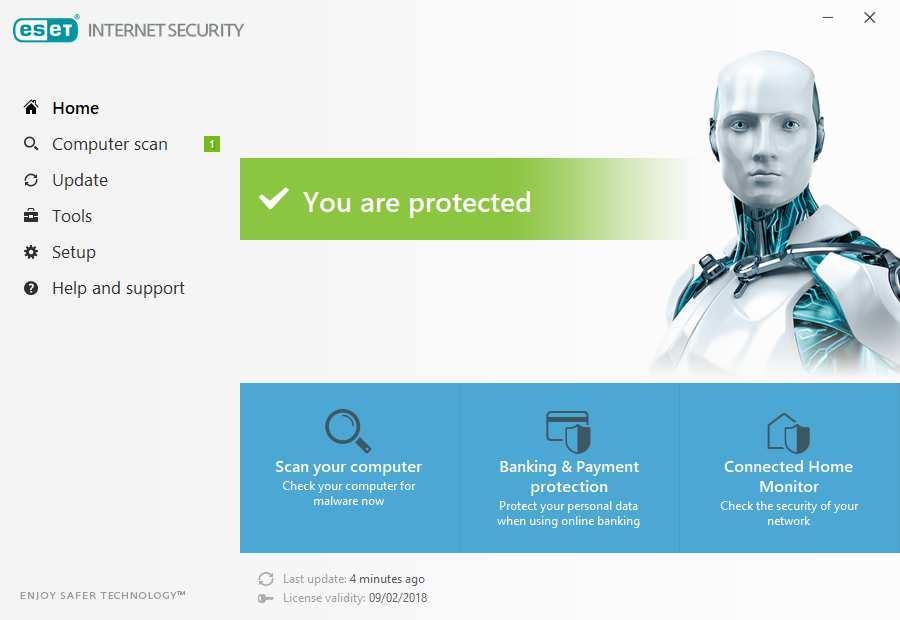 ESET Internet Security Which versions of Windows does it work with? Windows Vista, 7, 8, 8.1, 10, Home Server 2011 64-bit What features does the program have?