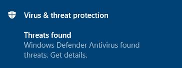 threats? If real-time protection is disabled, the status display changes to show a warning: The protection can be reactivated by clicking Turn on.
