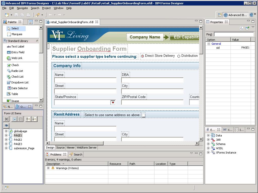 IBM Forms Designer 8.0 Overview Can be used to build forms for case management solutions NEW!