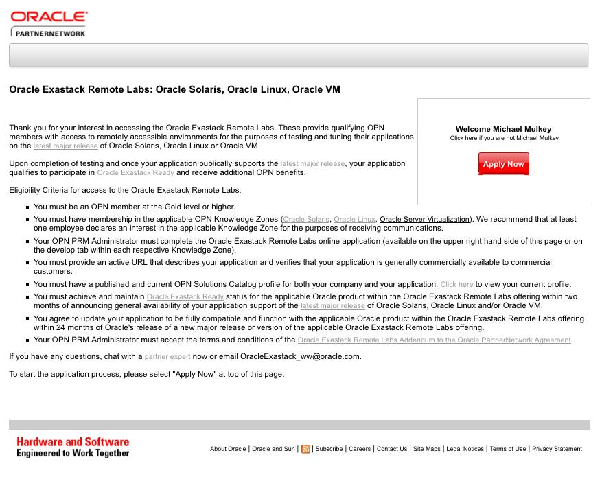 APPLY NOW for Oracle Solaris