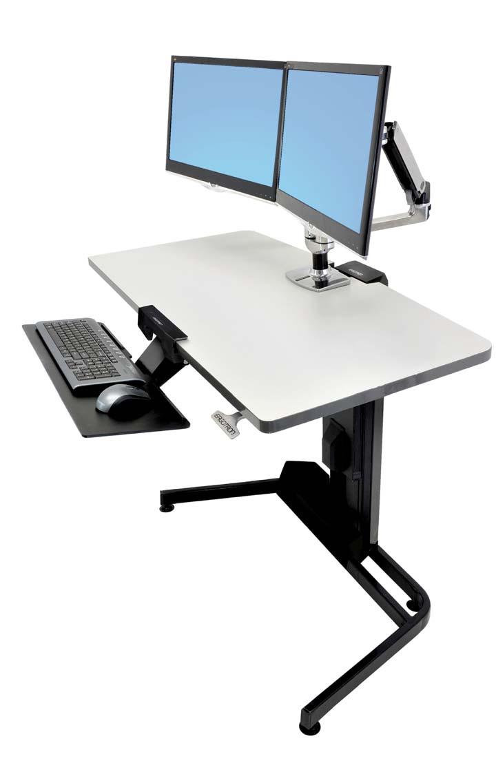 WorkFit-D Ergotron s WorkFit-D enables an effortless sit-and-stand work style, creating a truly ergonomic platform for prolonged computing to improve