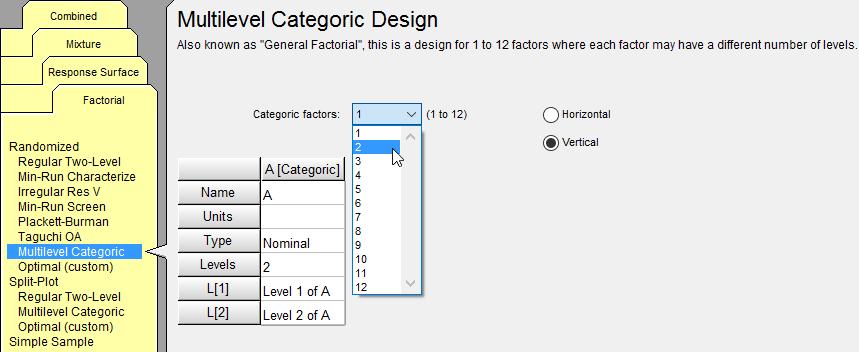 Design the Experiment To build the design, choose File, New Design as shown below (or to save strokes, simply click the blank-sheet icon ( ) on the toolbar).