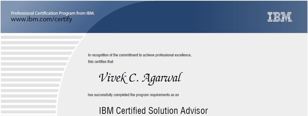Foundations of IBM Cloud Computing Architecture V1 Job Role - IBM Certified Solution Advisor -