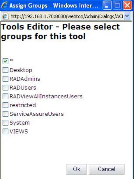 8. Select the * option and click OK. You are returned to the TOOL EDITOR form. 9. Enter TNPMFORWIRELESS/TNPMFORWIRELESS.