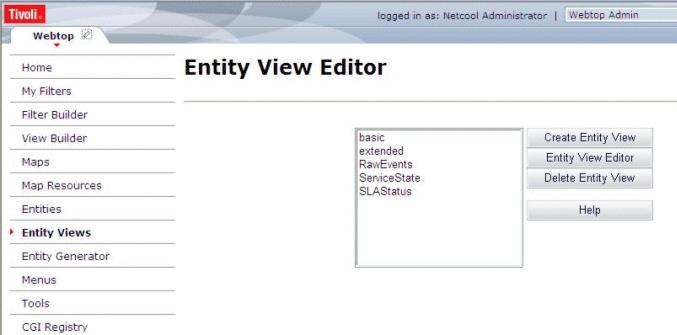 2. Select BASIC, and then select the ENTITY VIEW EDITOR button