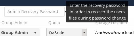 Then your users have the option of enabling password recovery on their Personal pages. If they do not do this, then the Recovery Key won t work for them.