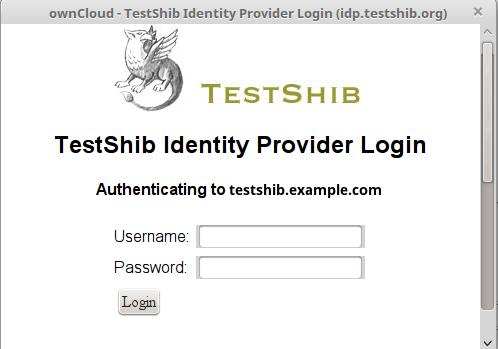 These screenshots show what the user sees at account setup. Figure 1 shows a test Shibboleth login screen from Testshib.org on the owncloud desktop sync client. Fig. 12.