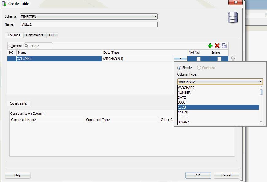 Specifying and displaying LOB data types For example, to find a table, click the + to the left of the user's Tables node to view the list of tables owned by that user.