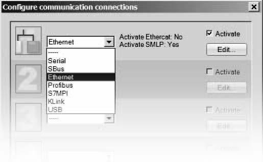 Operation of MOVITOOLS MotionStudio Communication via Ethernet 11 11.4.3 Configuring the communication channel via Ethernet Proceed as follows to configure a communication channel for Ethernet: 1.