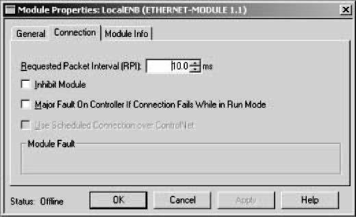 EtherNet/IP Configuration and Startup Configuration example in RSLogix 5000 5 11.Click [OK]. 12.