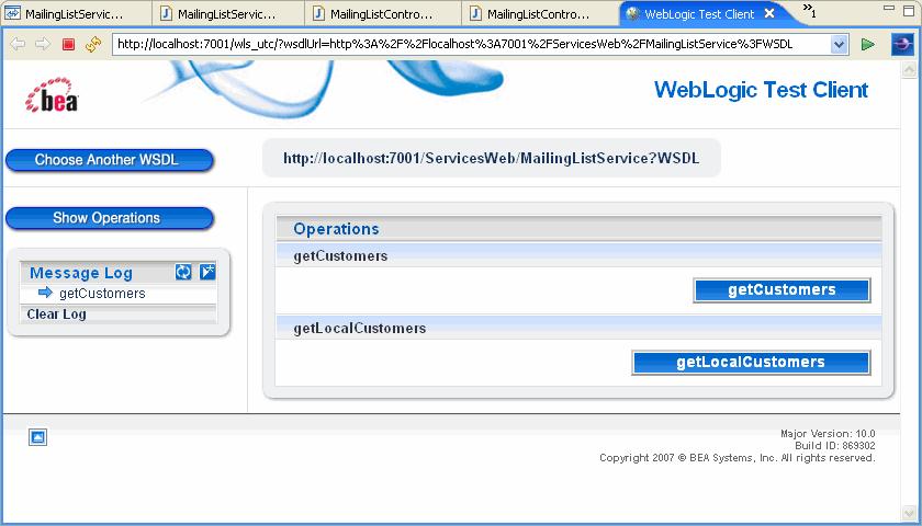 Web Service Tutorial: Step 8: Test the Web Service Step 8: Test the Web Service In this section, you will start a server (or use one you already have running), then use the server's built-in test