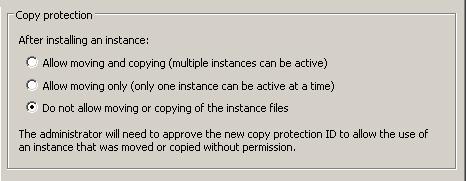 Copy protection is applied to individual ACE instances.