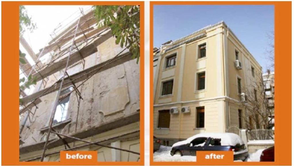 Old Townhouse, Sofia 95 year old Building EE measures: Wall & roof insulation EE windows Exterior decoration