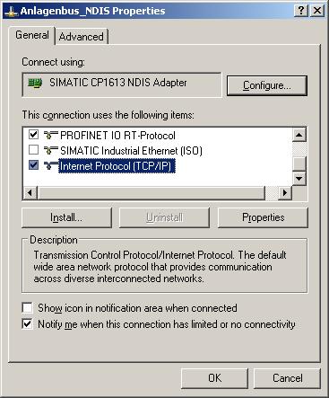 7. In the list, select "Internet Protocol (TCP/IP)" and open the corresponding properties with the button