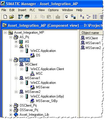 4 Configuration Creation of the PC station for the MS Server In the following you create the MS Client. Depending on the plant architecture it can be designed as a stand-alone or redundant server. 1.
