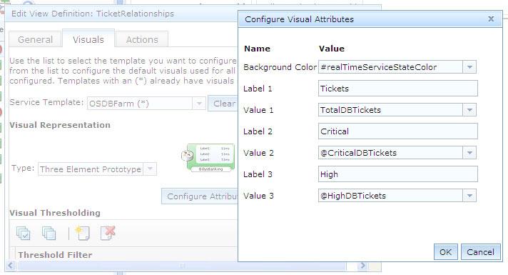 Figure 78. View definition settings for the OSDBFarm template 6. Click the OK button.