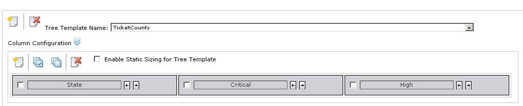 Figure 35. Column configuration for new columns 11. Click the OK button to save the tree template settings. The Tree Template Editor window closes once the settings are saved.