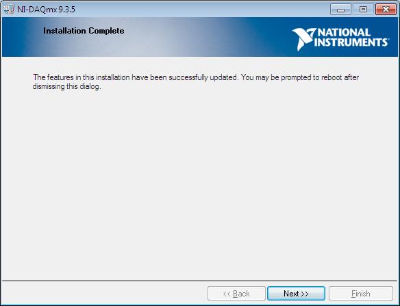 Chapter.2. Installing the FASTCAM NI DAQsoftware option 11 Below window appears when driver software installation is finished.