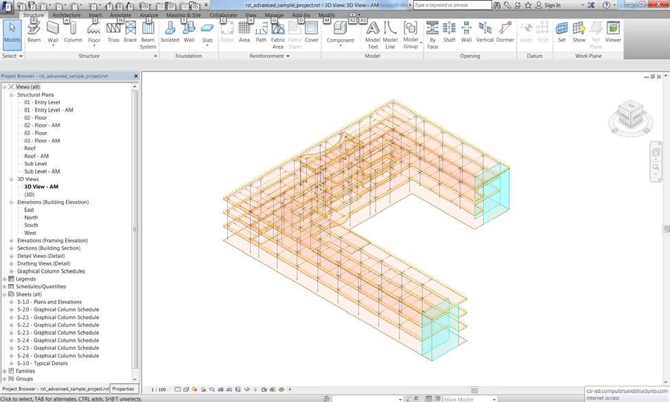 Revit Analytical Model View The following steps describe how to send a Revit analytical model to ETABS: 1.