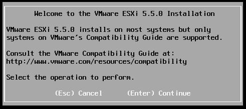 steps to install the OS. a. Press Enter when this screen appears. b.