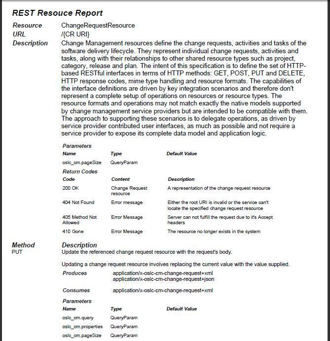 BIRT reports for REST services A BIRT report will be provided which