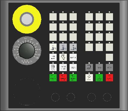 2.2 Machine control panels 2.2.1 Machine Control Panel (MCP) versions The MCP for the control system is available in the following variants: MCP version Horizontal MCP, English version Horizontal