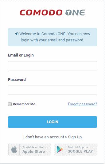 Enter your email address and password and click 'Login'.