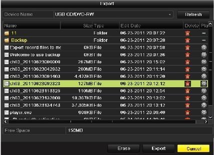 Checkup of Export Result using USB Writer 7.1.