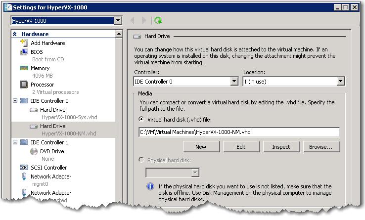The Completing the New Virtual Hard Disk Wizard screen appears, summarizing the