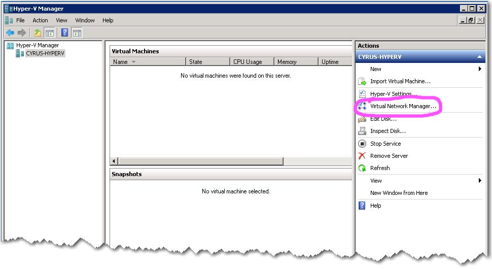 1 Create virtual networks [switches] on the Hyper-V server/host In this section, you ll create two external networks: The first network is the management network, mgmt0,